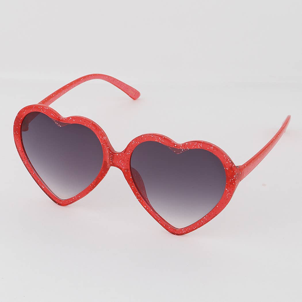 KIDS Glittered Heart Sunglasses