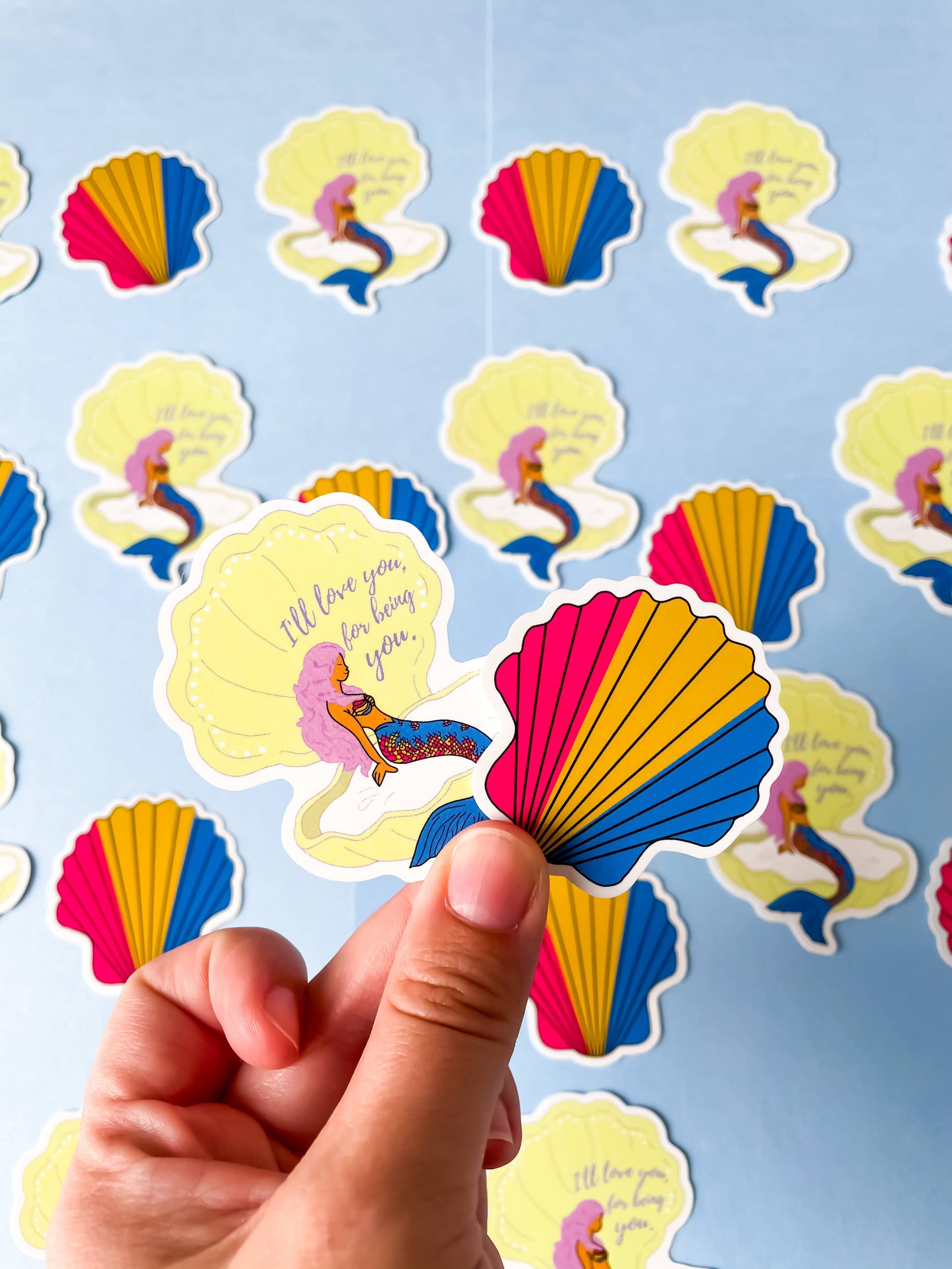 Pansexual Mermaid LGBTQIA+ Sticker Pack