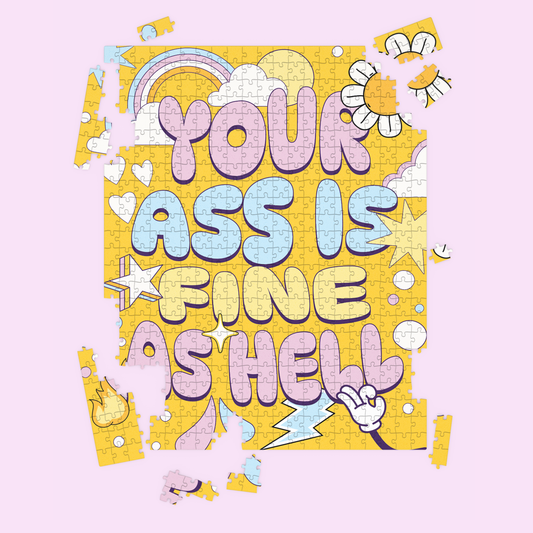 Your Ass Is Fine As Hell Puzzle (funny, gift)