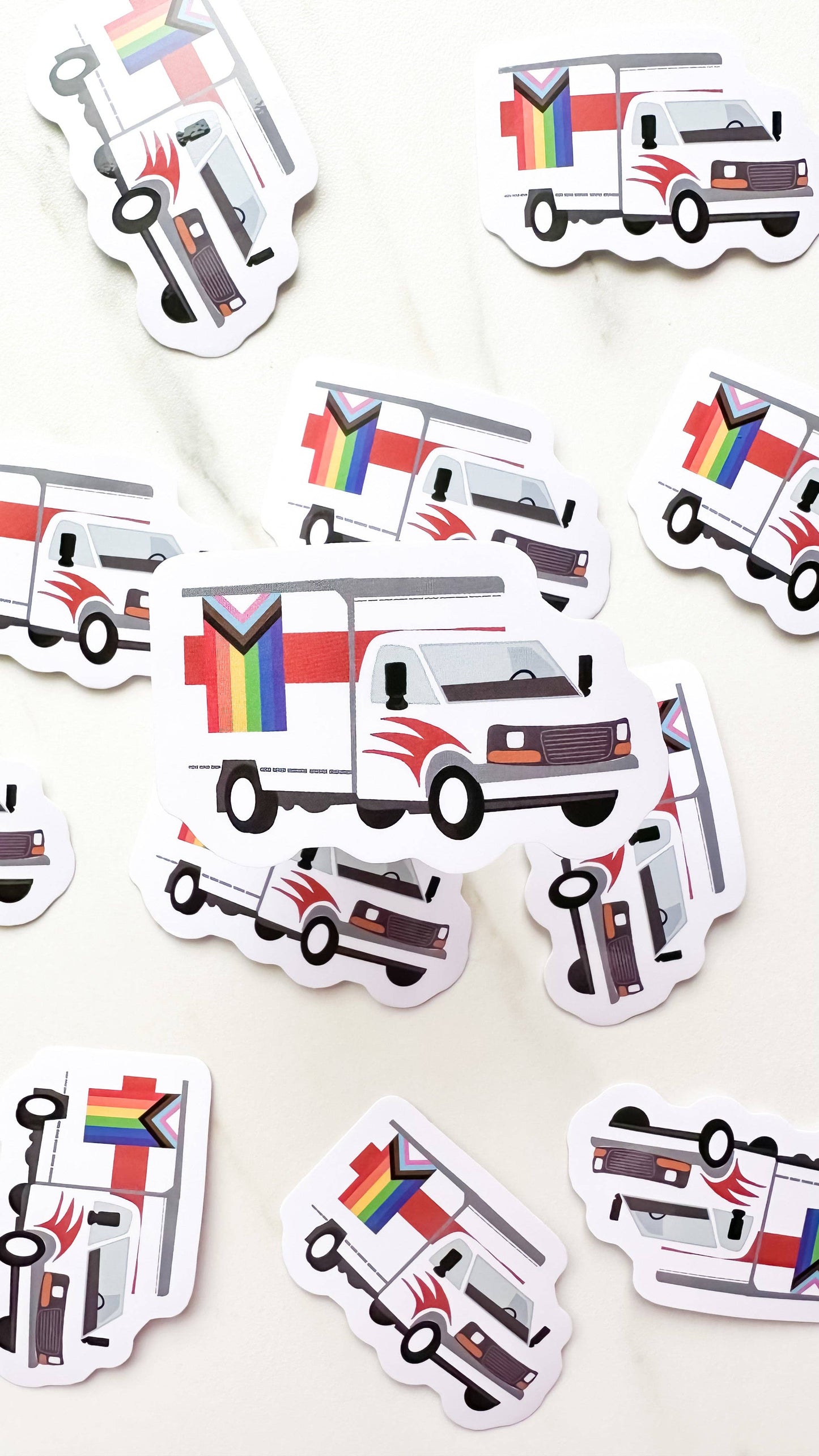 PRIDE Moving Truck - LGBTQIA+ Waterproof Sticker
