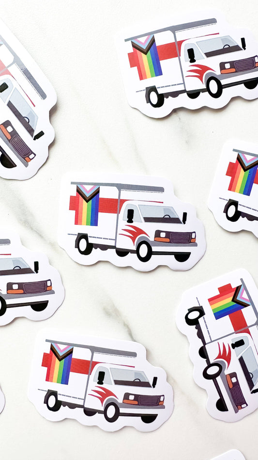 PRIDE Moving Truck - LGBTQIA+ Waterproof Sticker