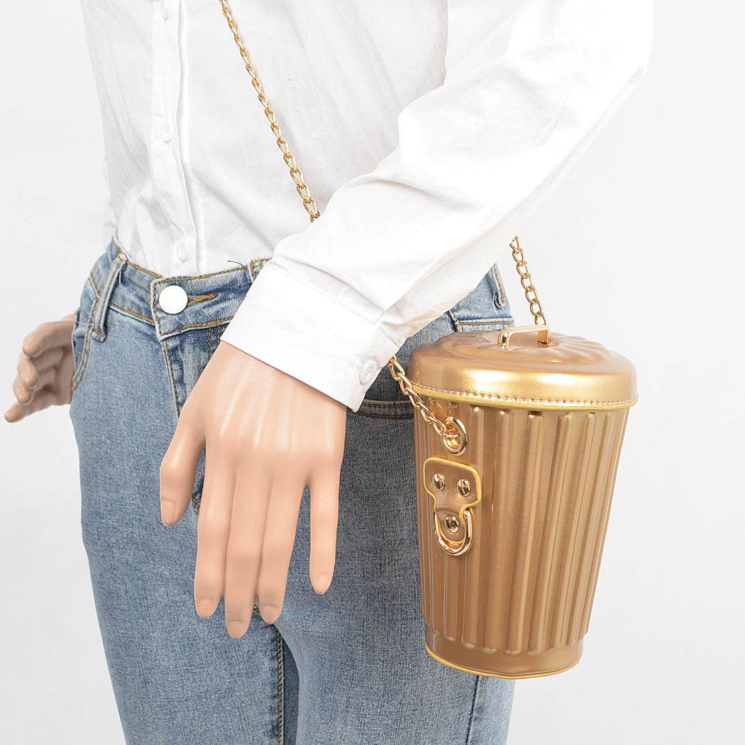 Trash Can Inspired Clutch