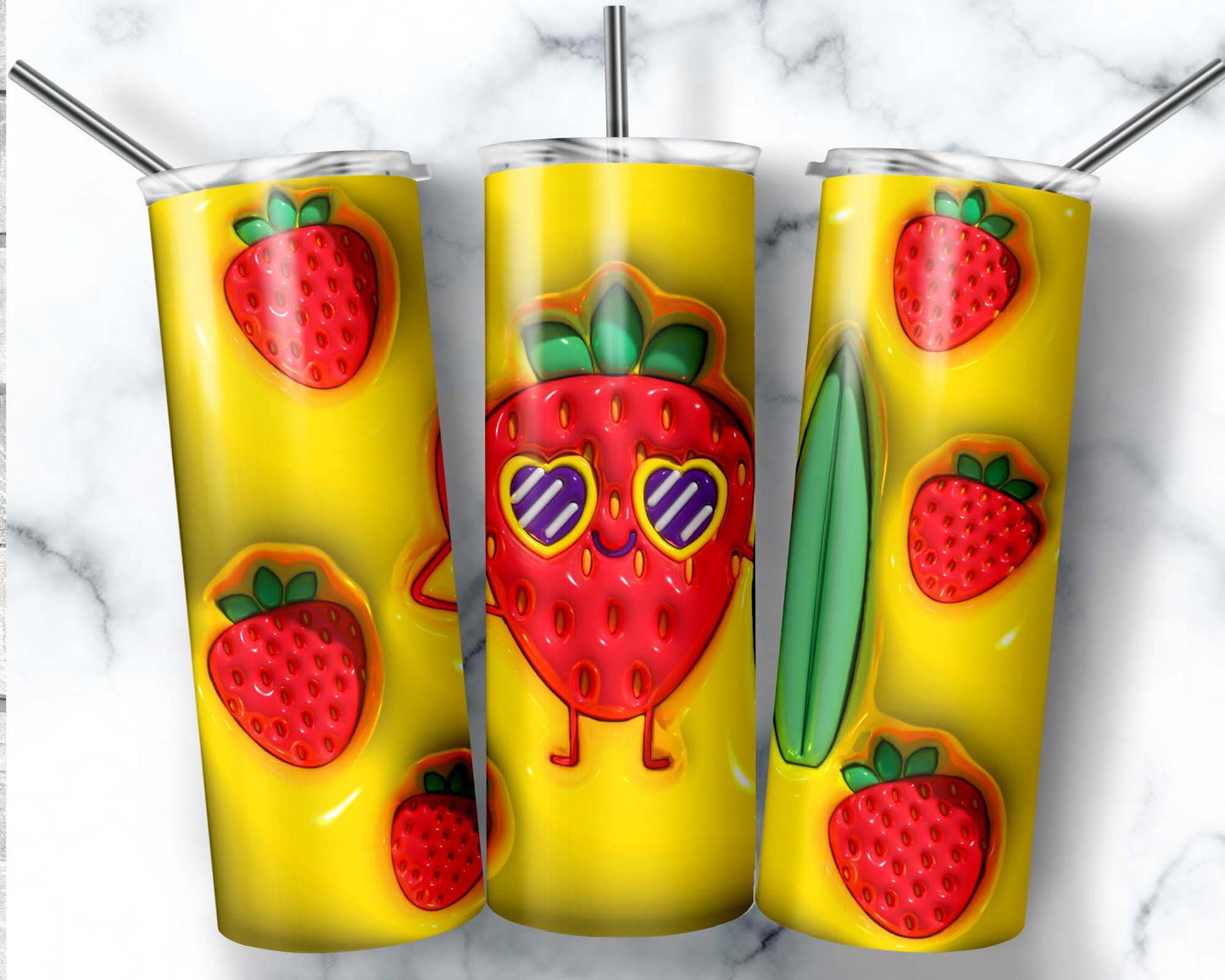 Groovy Strawberry 20 oz. Tumbler
