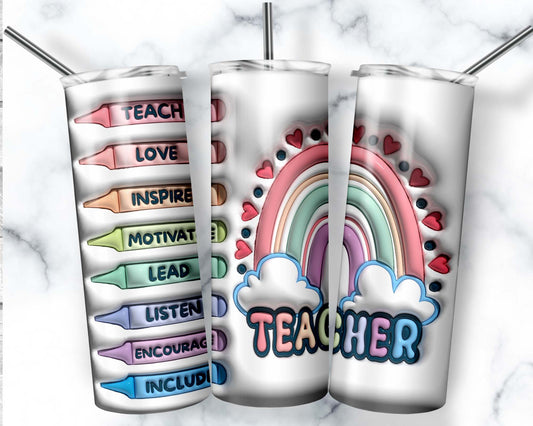 Teacher Rainbow 20 oz. Tumbler
