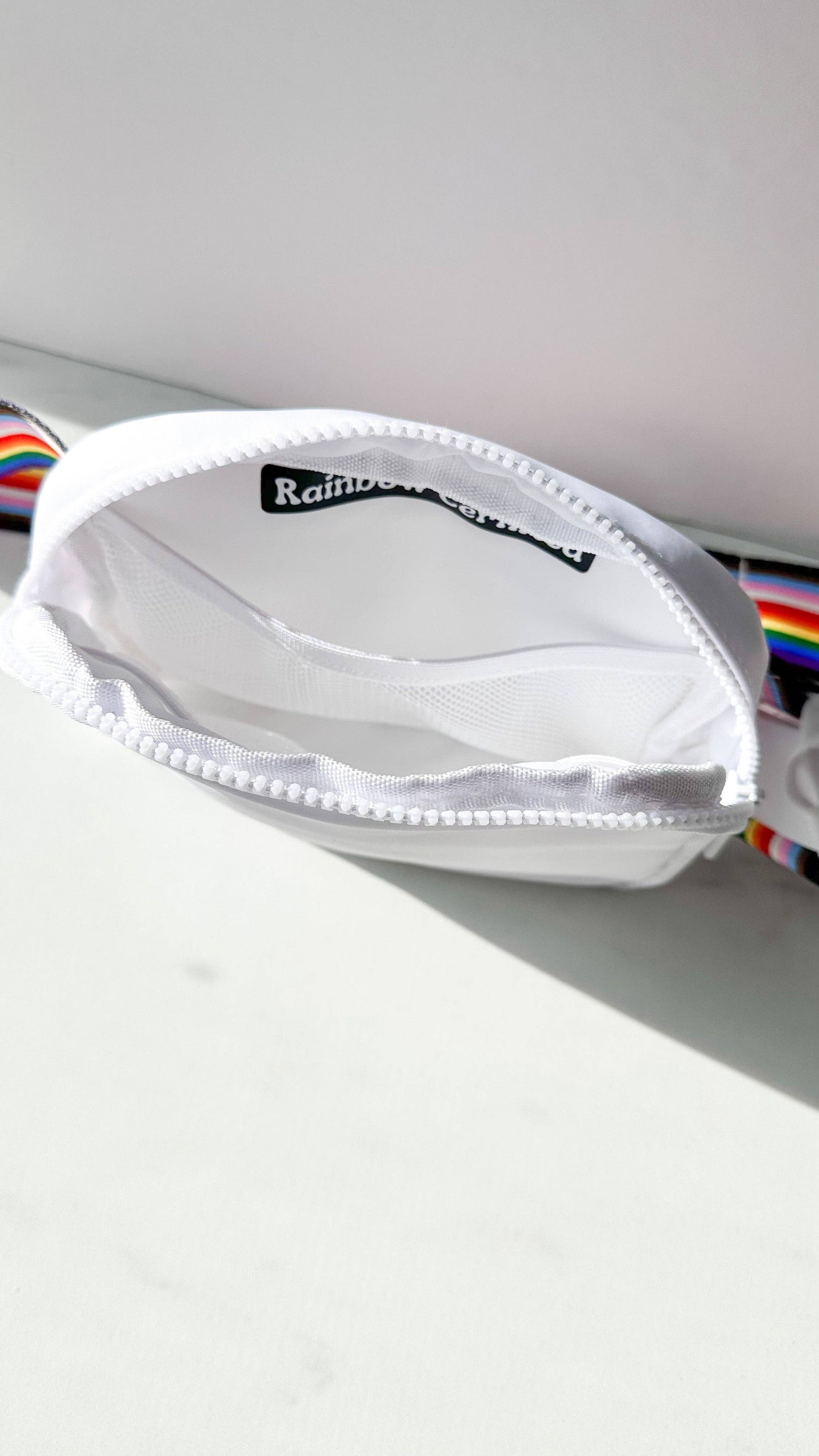 Rainbow Belt Bag - White