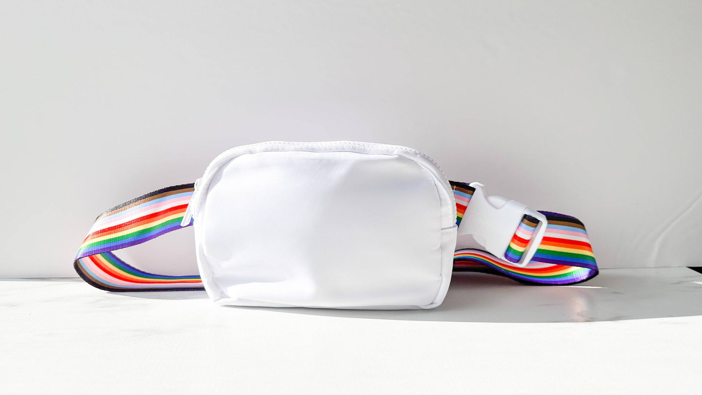 Rainbow Belt Bag - White