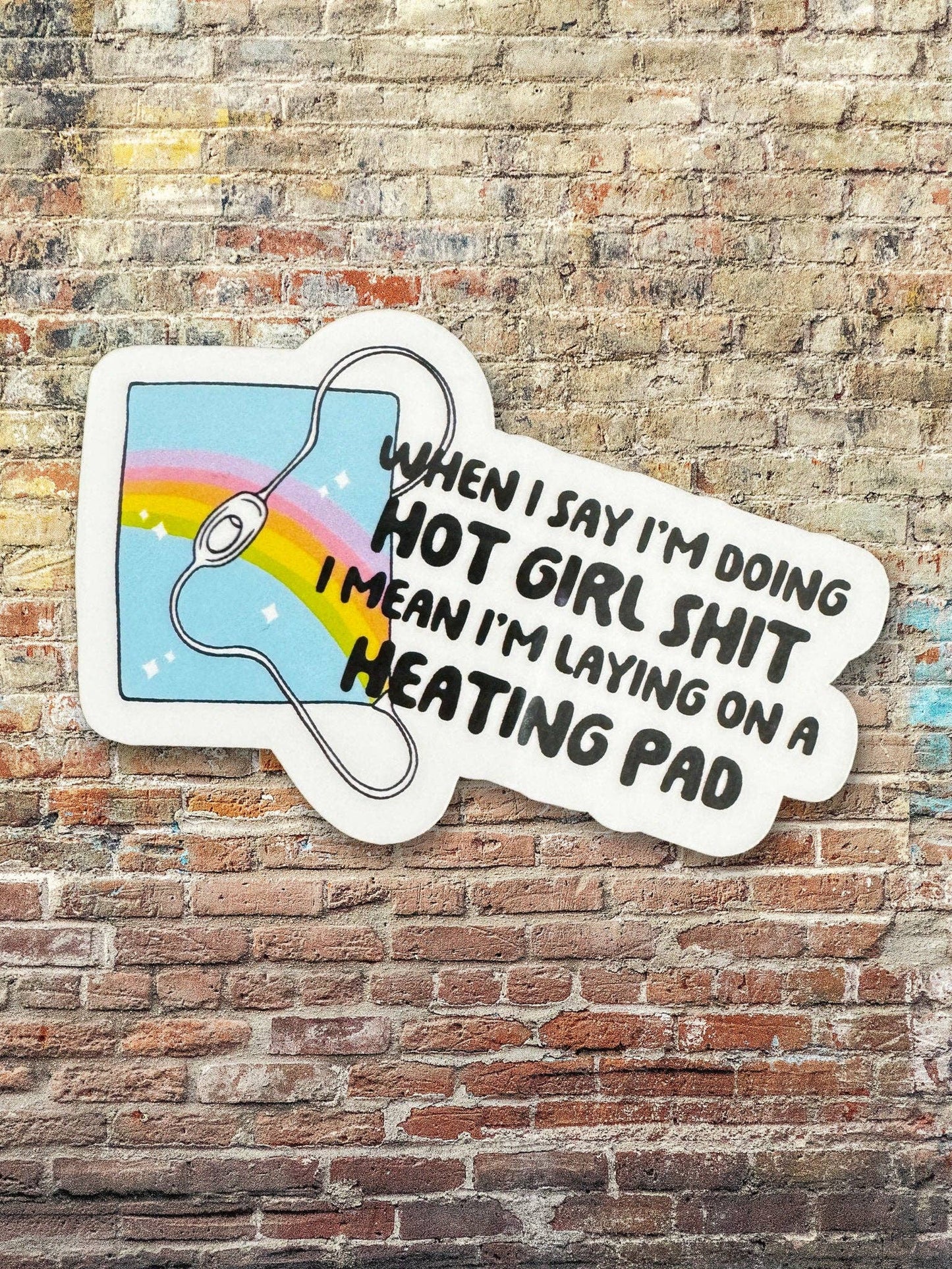 Hot Girl Heating Pad Vinyl Sticker
