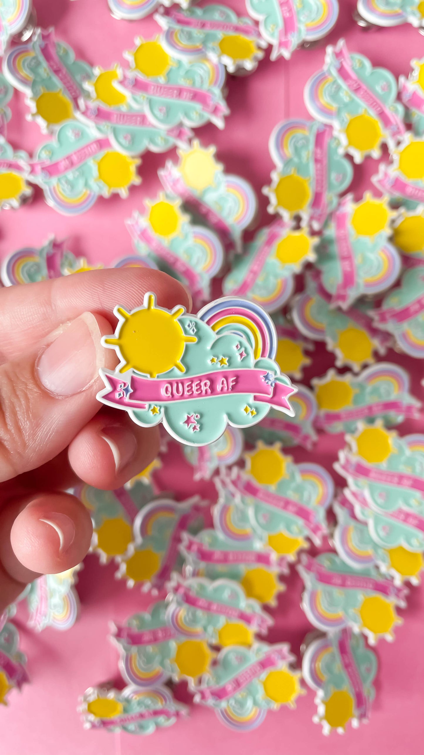 QUEER AF LGBTQIA+ Pin