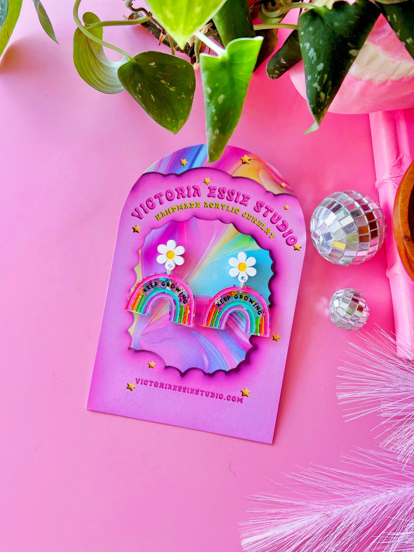 Keep Growing Rainbow Earrings