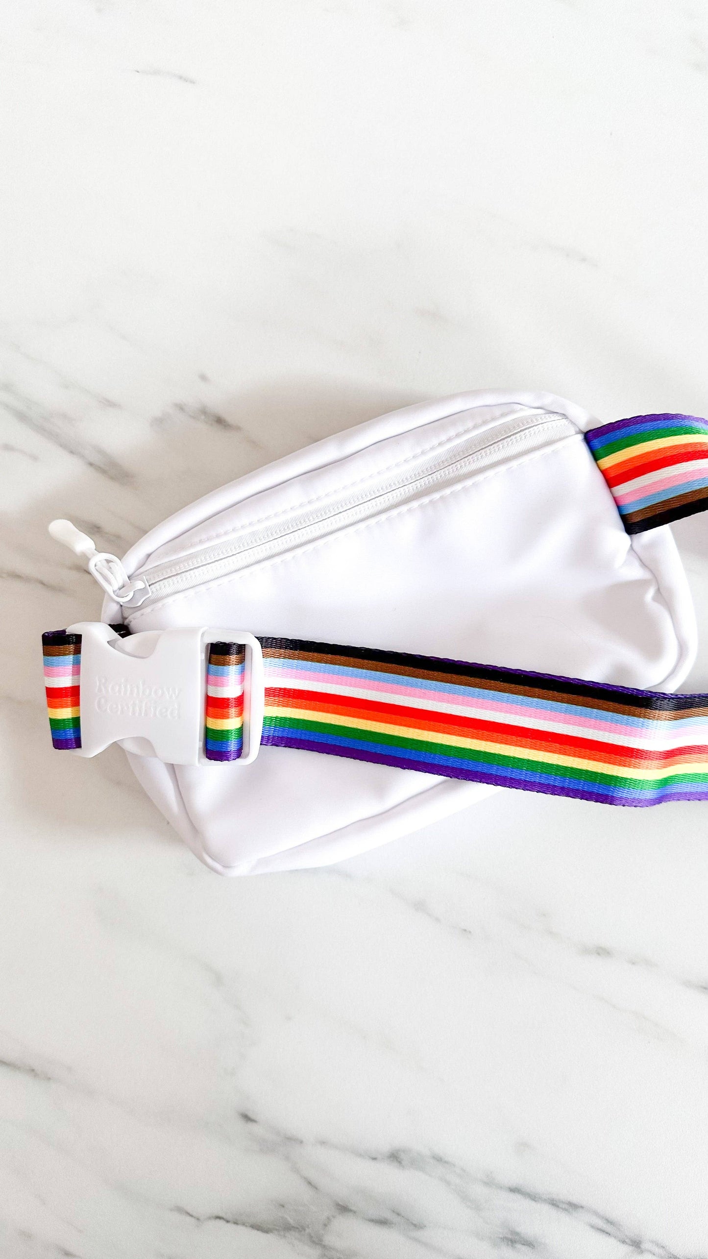 Rainbow Belt Bag - White