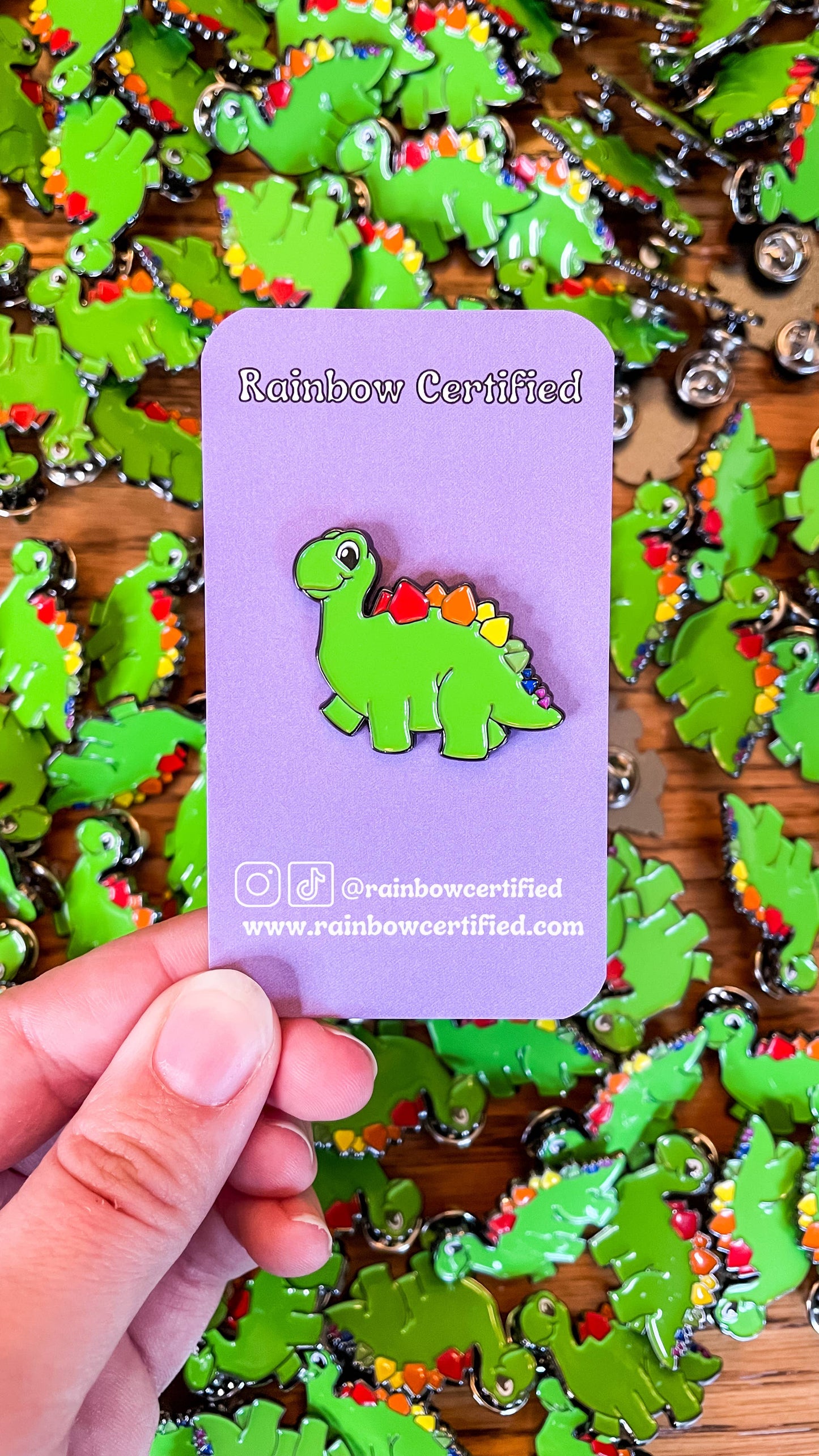 Prideosaurus LGBTQIA+ Enamel Pin
