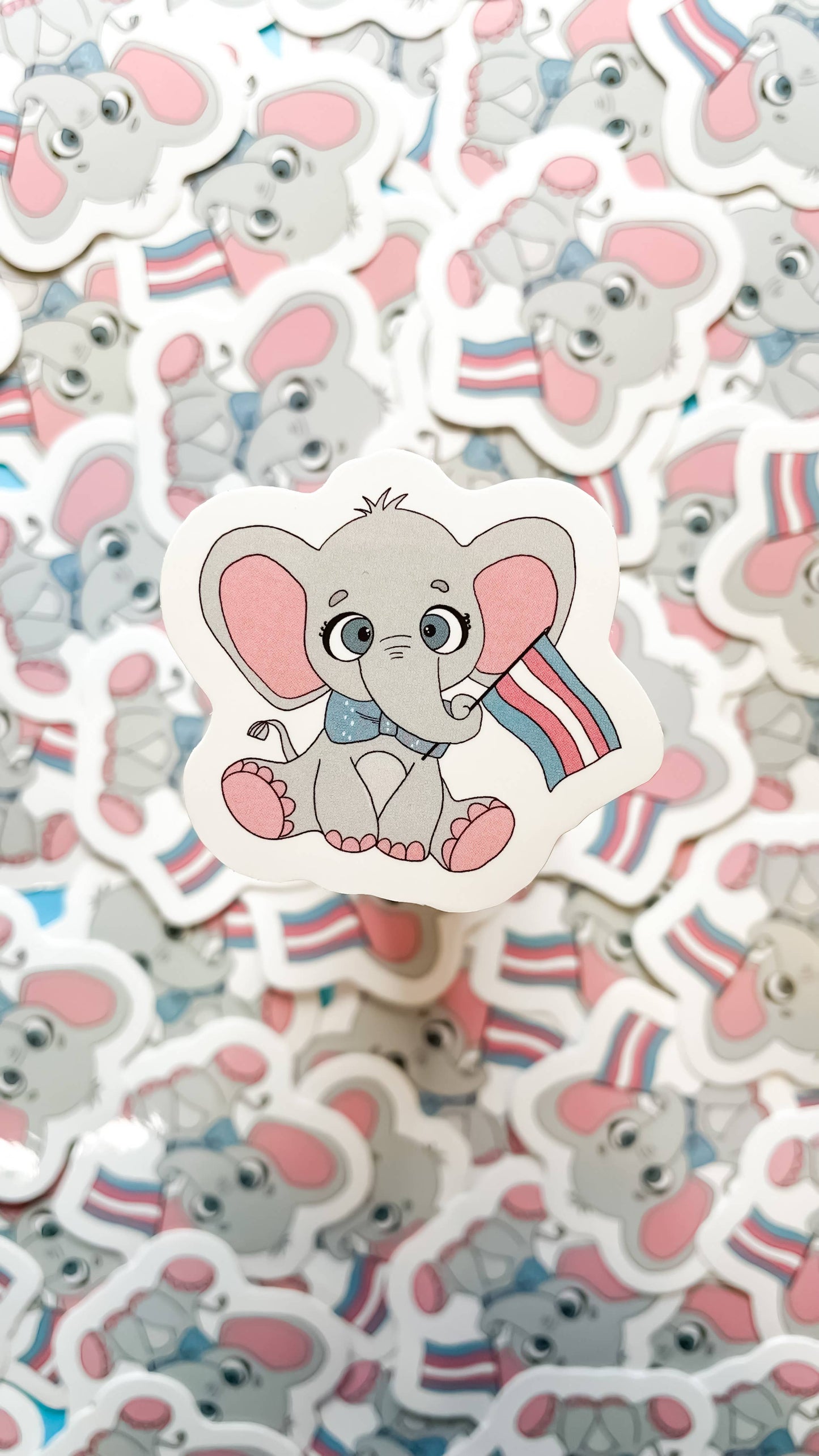 Elliot the Elephant Transgender LGBTQ+ Sticker