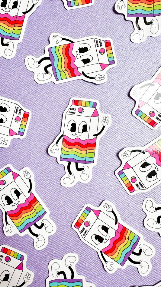100% Homo Cartoon Sticker