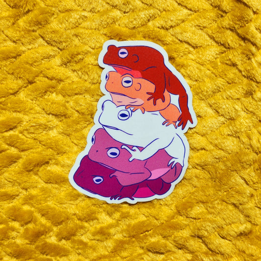 Pride frog sticker lesbian gay lgbtq hydroflask planner