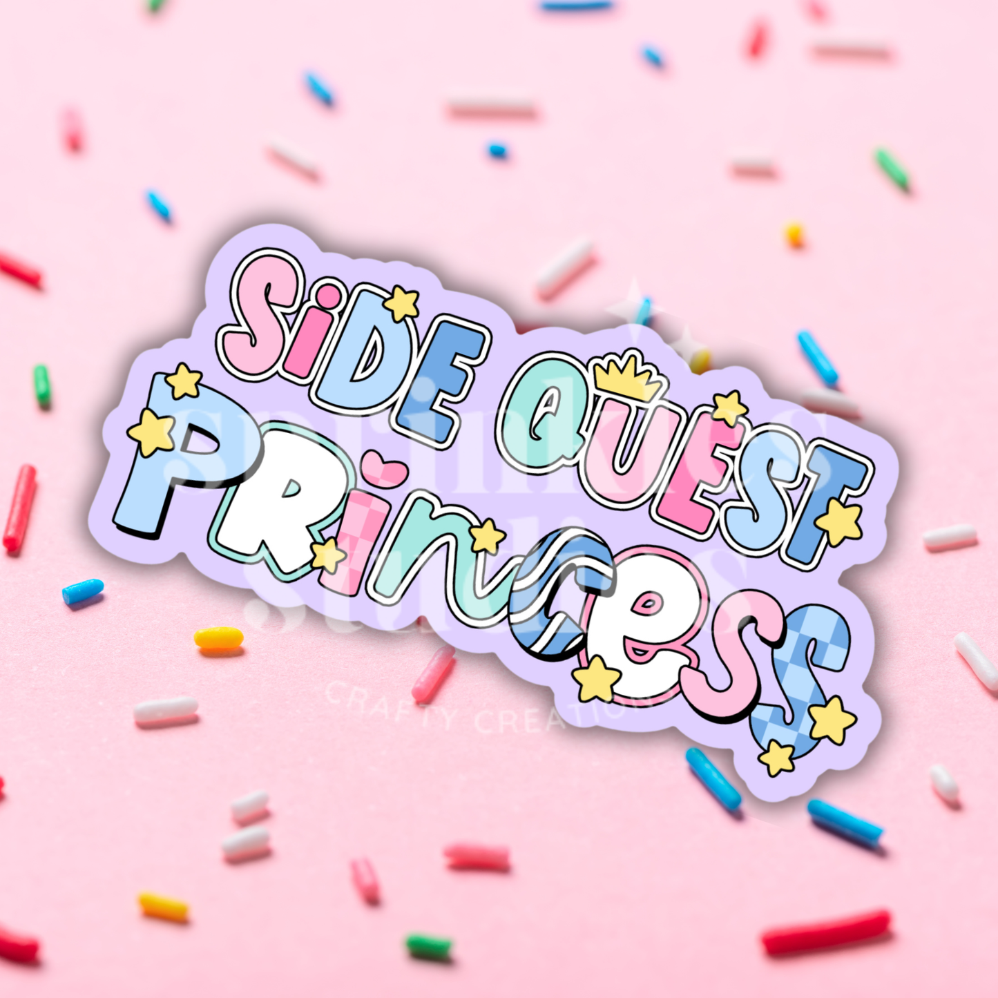 Side Quest Princess Vinyl Sticker