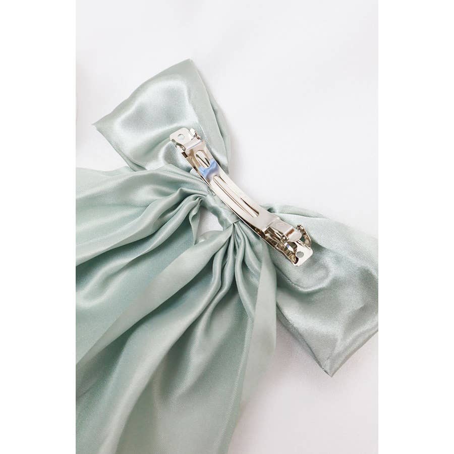 Satin Long Tail Bow Barrettes