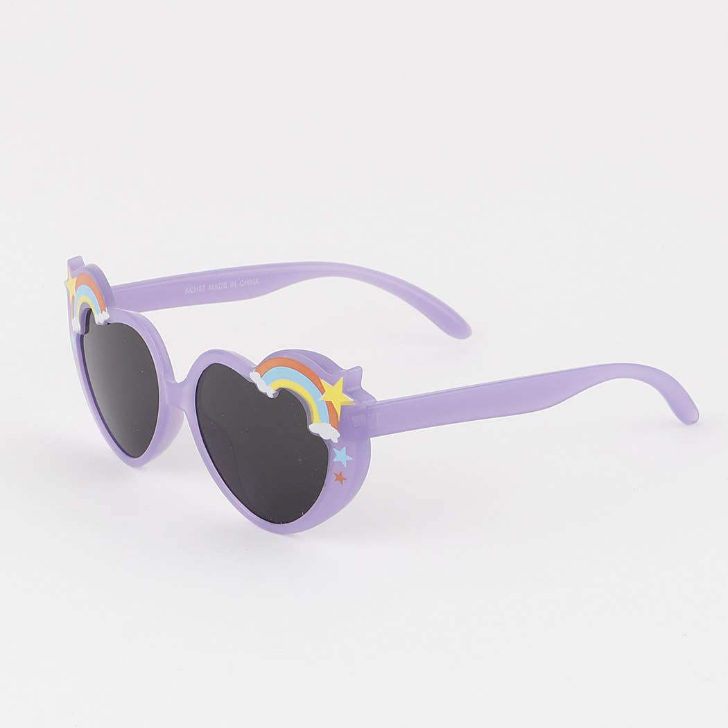Kids Rainbow Heart Sunglasses