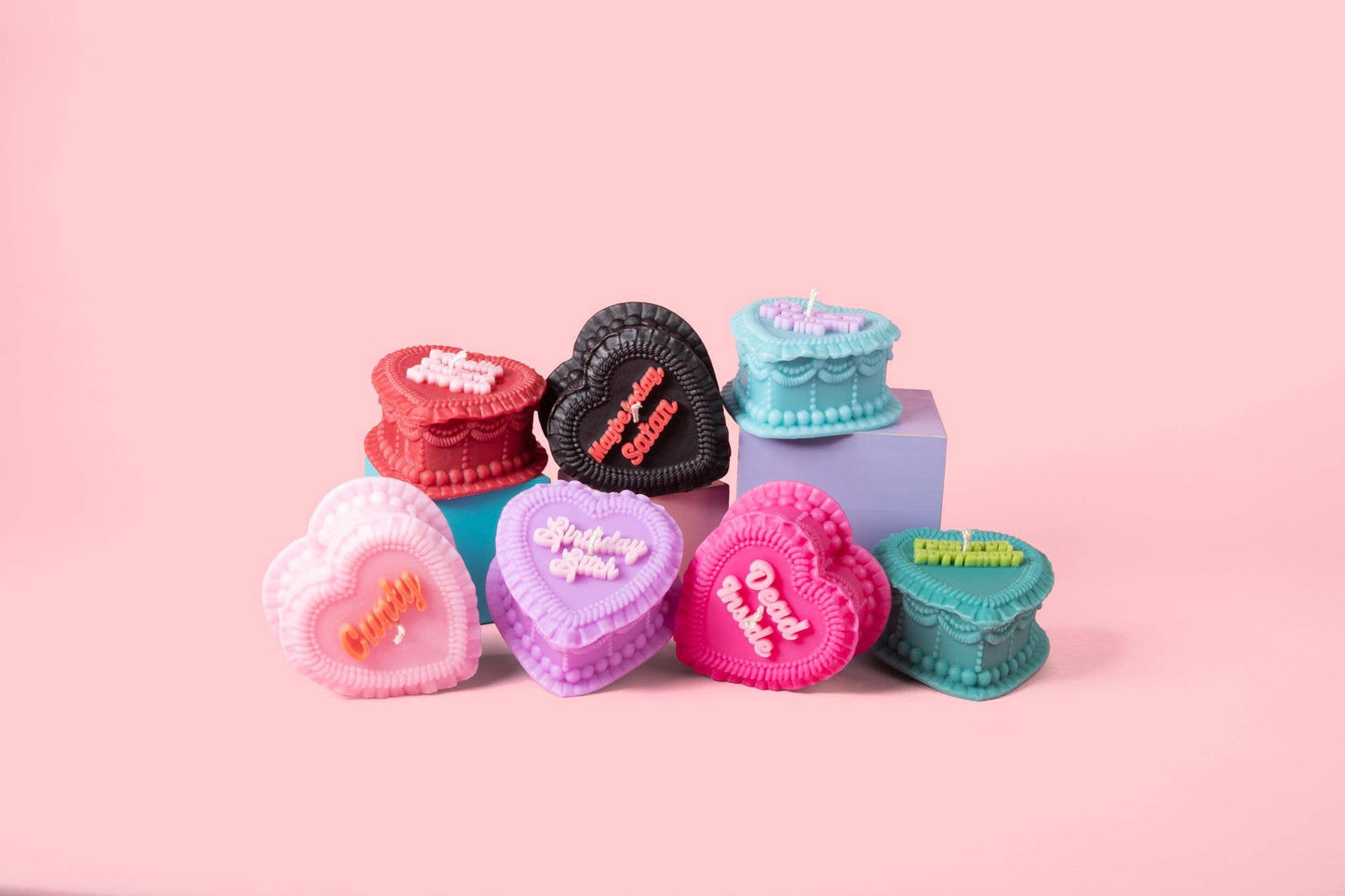 Cunty Heart Candle (cute, vintage cake candle, funny gift)