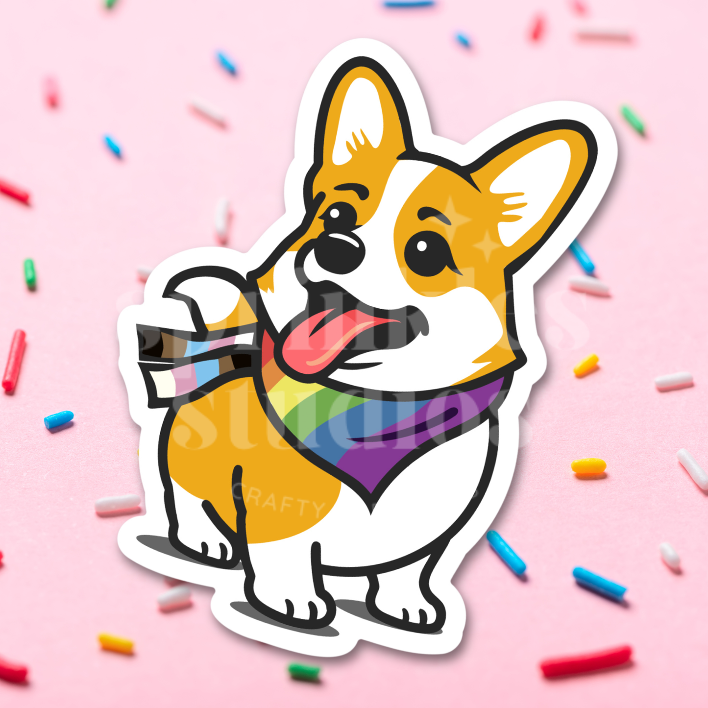 Pride Corgi Vinyl Sticker