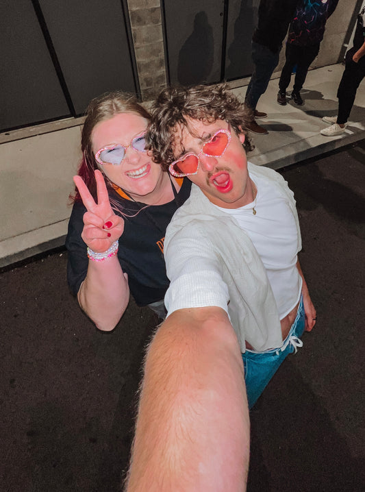 Rhinestone Heart Sunglasses