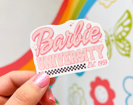 Barbie University Sticker