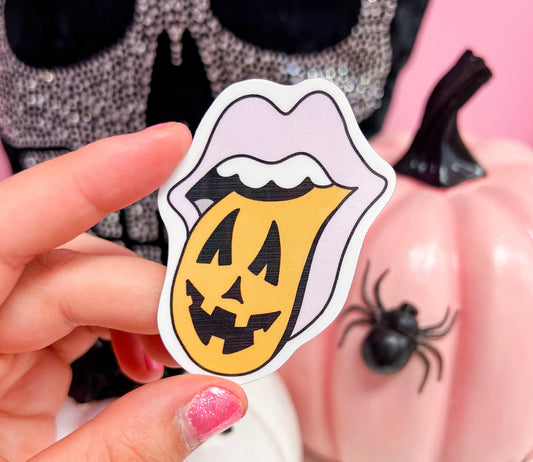 Rocker Halloween Tongue Sticker