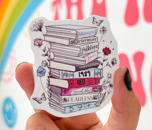 The Eras Stack of Books Sticker