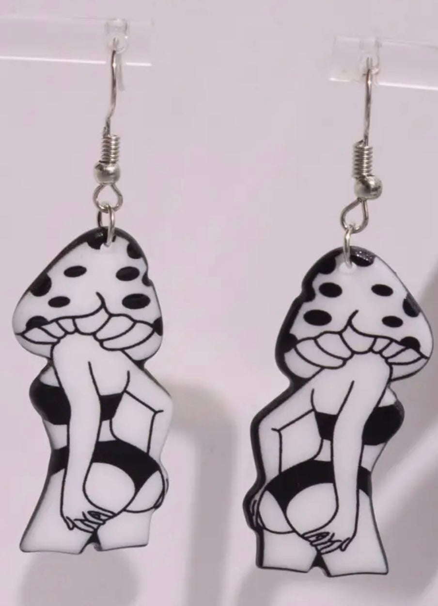 Booty Booty Mushroom Earrings