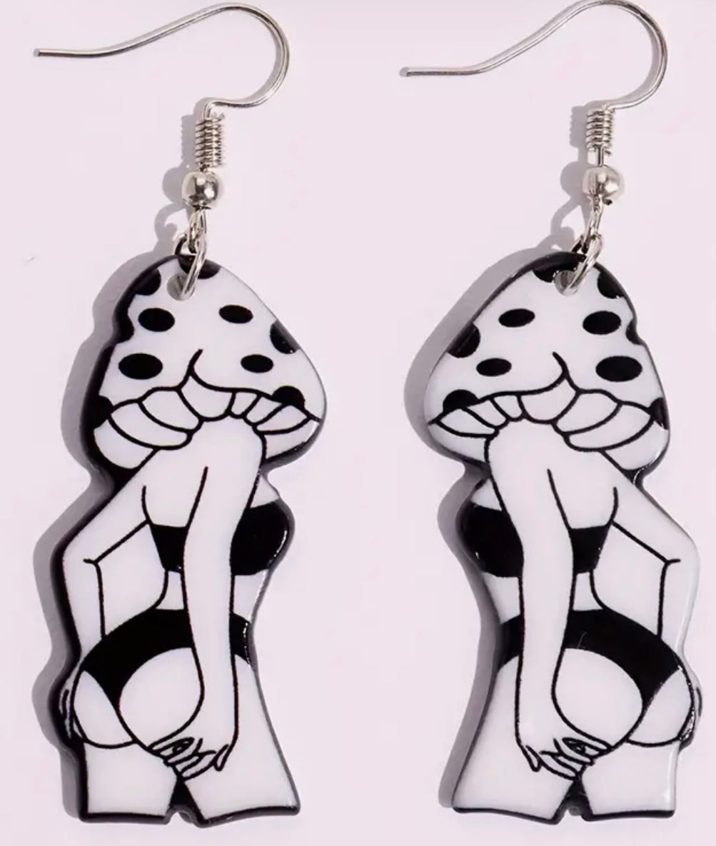 Booty Booty Mushroom Earrings