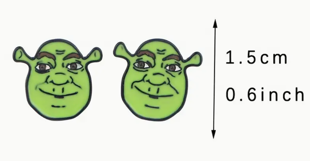 Shrek Stud Earrings