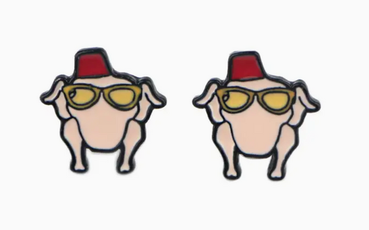 Friends Turkey Head Stud Earrings