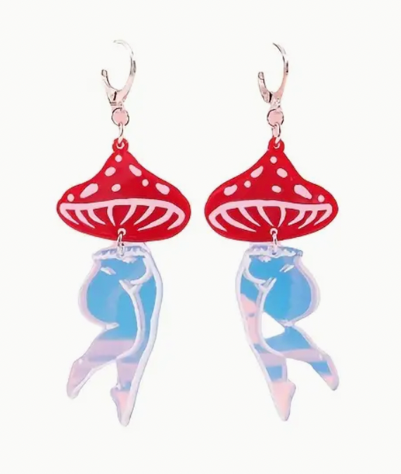 Thick Mushroom Earrings