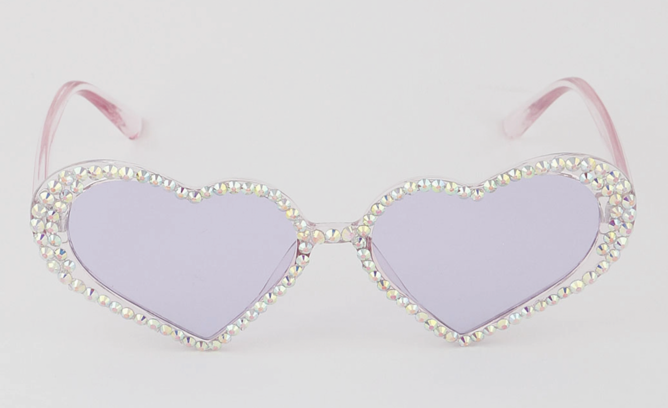Rhinestone Heart Sunglasses