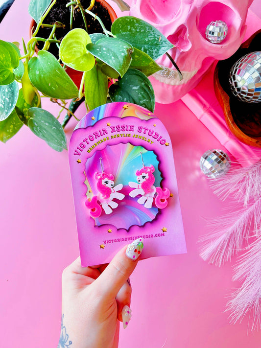 Pink My Little Pony Earrings