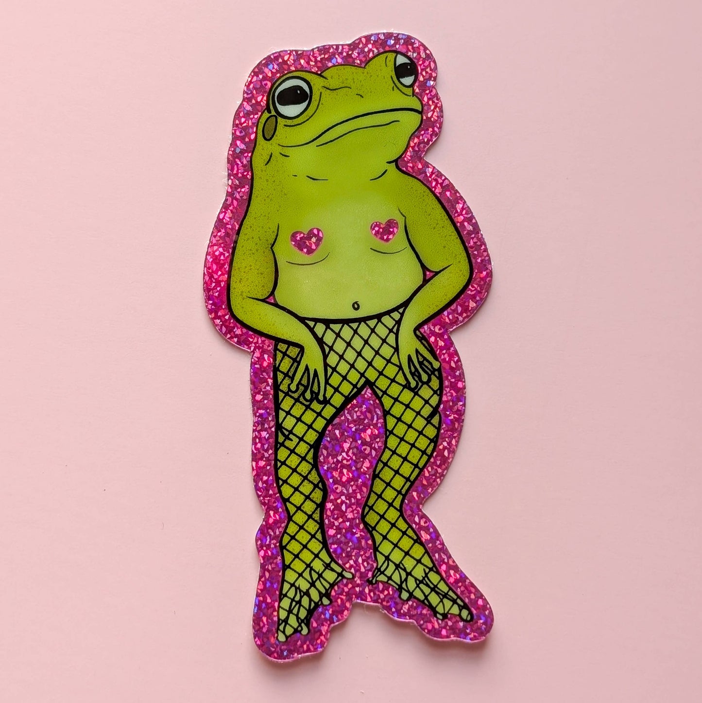 Sexy frog sticker glitter pride funny cute