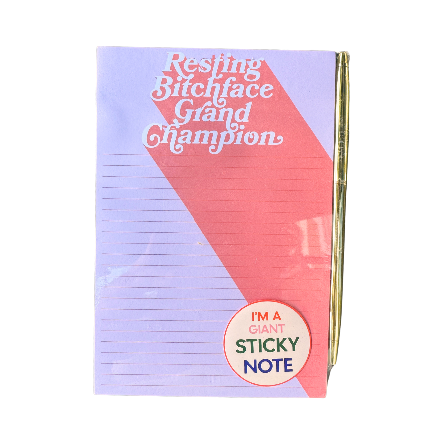 Resting Bitchface Notepad STICKY note (funny gift)