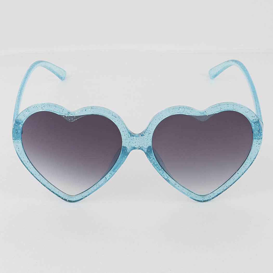 KIDS Glittered Heart Sunglasses
