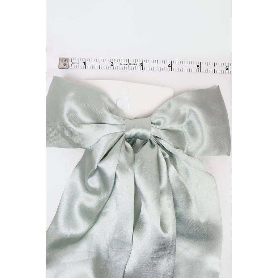 Satin Long Tail Bow Barrettes
