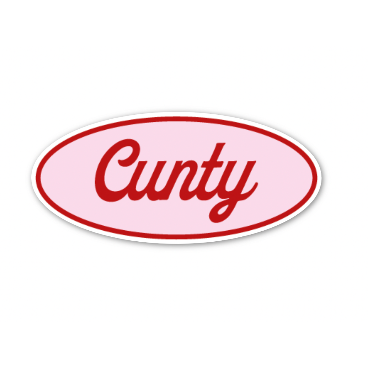 Cunty Diner Name tag Sticker ( funny, cute)