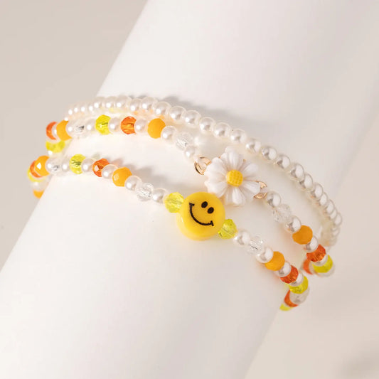 Smile Beaded Bracelet Set