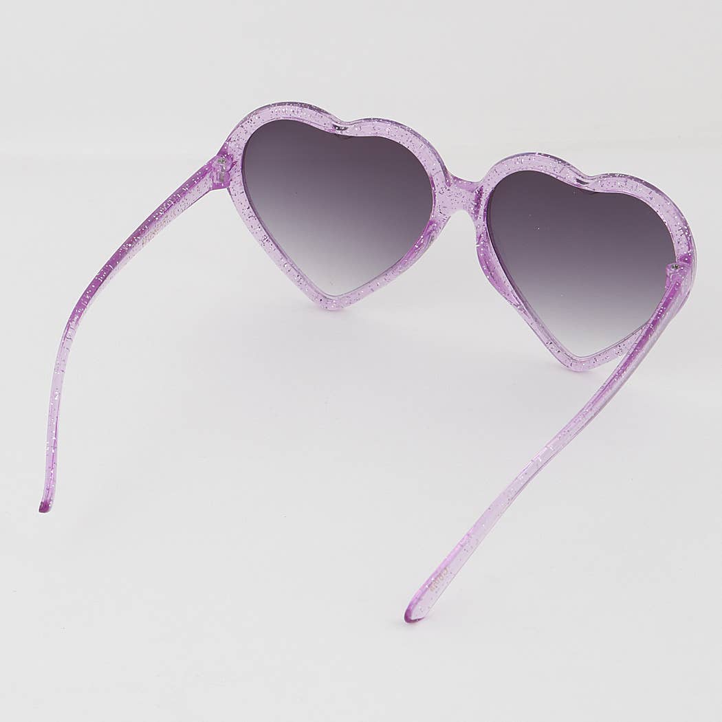 KIDS Glittered Heart Sunglasses