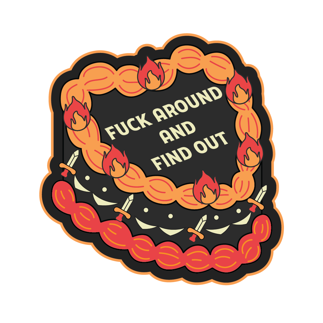 Fuck Around And Find Out Heart Sticker (funny stickers