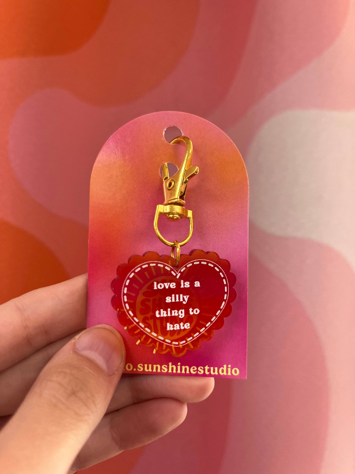 Love is a Silly Thing to Hate Pride Bag Charm