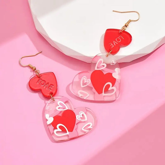 Love Double Heart Earrings