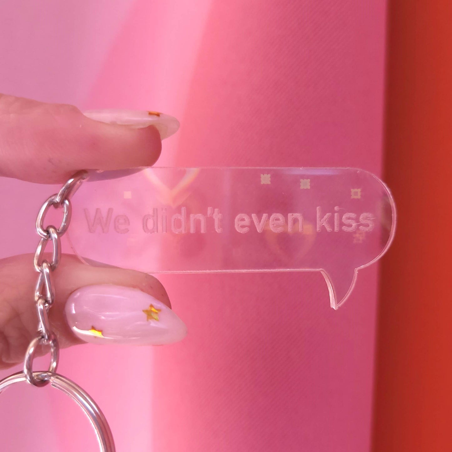 "We didn't even kiss" - Heated Rivalry Iridescent Keychains
