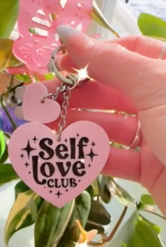 Self Love Club Keychain - Handmade
