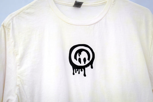 Upside Down Drippy Smiling Face Shirt - HAND DYED