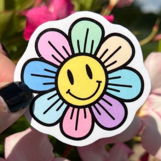 Smiling Flower Sticker
