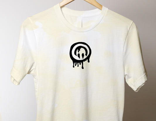 Upside Down Drippy Smiling Face Shirt - HAND DYED
