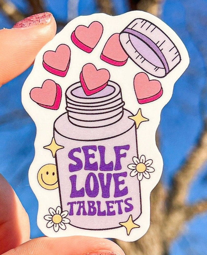 Self Love Tablets Sticker